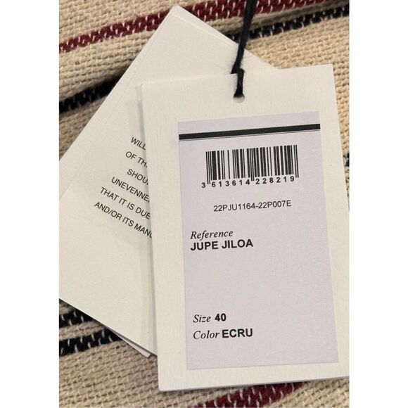 ISABEL MARANT ÉTOILE Jocadia Wrap Plaid Mini Skirt in Ecru NWT Size 40/ US 8 - Picture 12 of 13